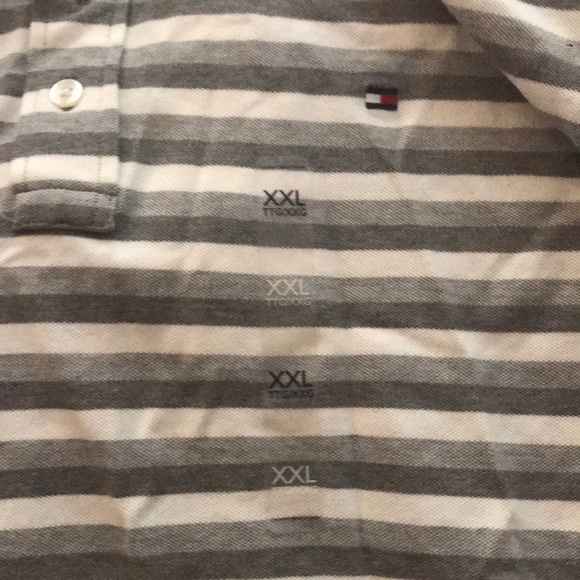 Striped Tommy Hilfiger long sleeve polo XXL - Picture 2 of 3